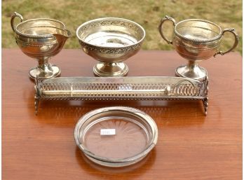Vintage Weighted Sterling And Plated Tableware, 6pcs (CTF10)