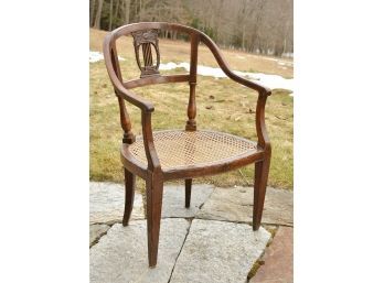 E. 19th C. French Provincial Fruitwood Arm Chair (CTF20)