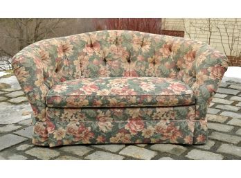 Baker Floral Upholstered Love Seat (CTF30)