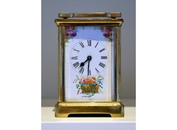 Antique Brass And Glass French Carriage Clock (CTF10)