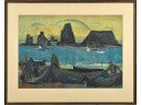 1954 Elizabeth Olds Framed Work On Paper, Fisherman Of The Pacific (CTF10)
