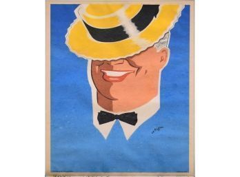 Vintage Charles Kiffer Lithograph, Maurice Chevalier (CTF20)