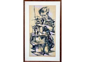 Mervin Jules Artist Proof Lithograph, The Construction (CTF10)