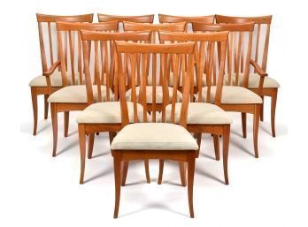 ***UPDATED Lyndon Furniture Cherry Dining Chairs, Set Of 10 (CTF40)
