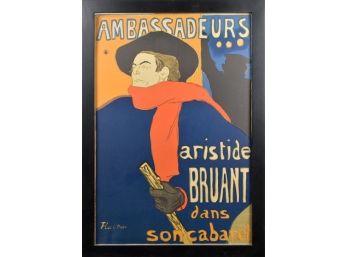 Poster After Toulouse-Lautrec, Ambassaseurs, Artistide Bruant (CTF20)