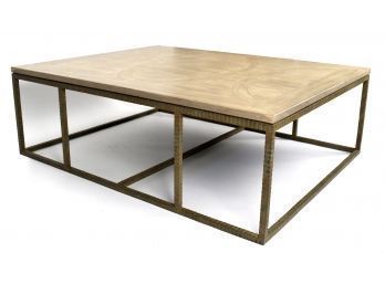 Wood And Iron Coffee Table (CTF70)