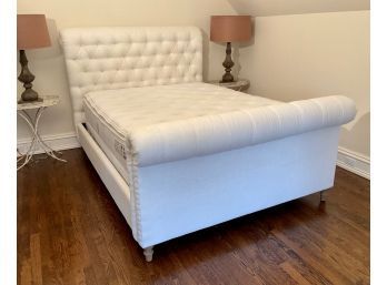 Restoration Hardware Chesterfield Tufted Queen Sleigh Bed (CTF80)