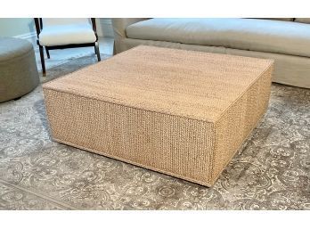 Large Seagrass Coffee Table, Likely RH (CTF30)
