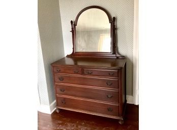 Vintage Mahogany Dresser W/mirror (CTF40)