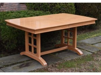 Canadian Contemporary Oak Shoe Foot Dining Table (CTF20)