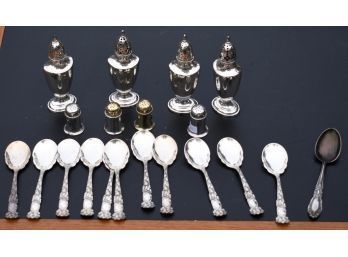 Sterling Silver Salts And Spoons (CTF10)