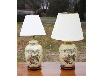 Pr.  Asian Ceramic Table Lamps (CTF20)