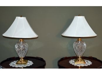 Pr. Signed Waterford Crystal Table Lamps (CTF20)