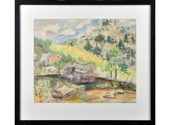 John Whorf Watercolor, Hillside (CTF10)