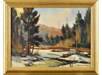 Bernard Corey Oil, Winter Landscape (CTF10)