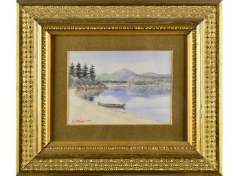 B.T. Newman Watercolor, Landscape With Lake (CTF10)