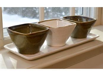 Simon Pearce Pottery Bowl/Tray Set (CTF20)