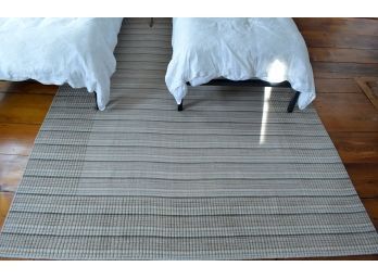 Striped Beige Wool Area Rug (CTF20)