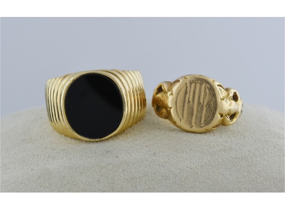 Two Vintage 14k Gold Rings