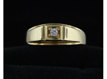 14k Gold Mens Diamond Ring