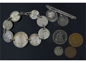 Coin Bracelet And US Coins