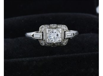Antique Platinum And Diamond Ring
