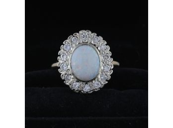 Antique Opal And Diamond Ring