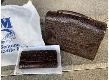 Genuine Vintage Crocodile Purse & Wallet