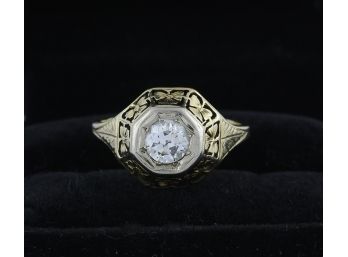 Antique Diamond 14k Gold Ring