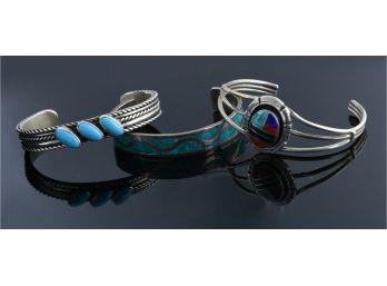 Silver Turquoise Cuff Bracelets