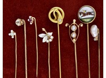Collection Of Antique Gold Stick Pins
