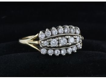 Vintage 14k Diamond Cocktail Ring