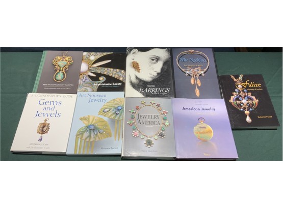 Nine Jewelry Reference Books, Art Nouveau, Falize And More
