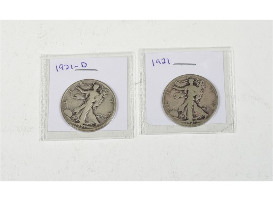 1921 & 1921-D W.L. Half Dollars