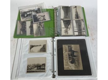 Two Binders Containing Windsor, VT & Other VT Related Photographs And Postcards