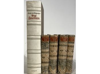 5 German Books: Johann Dunfels, 1778, 4 Vols - Das Loncilium