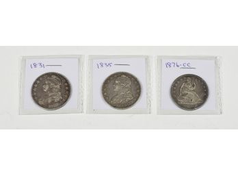 1831, 1835 & 1876-cC Half Dollars