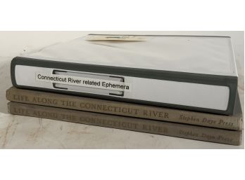 Binder Containing CT River Related Ephemera And Two Books