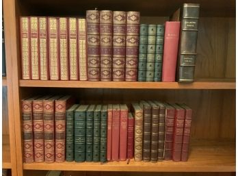 Group Of Thirty-Seven Leather Bound Works Of Classic Literature