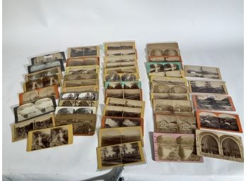 Approx. 35 VT & New England Stereopticon View Cards