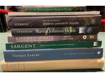8 American Painters Reference Books: Martin Johnson, Thomas Eakins, Sargent, Kindred Spirits ....