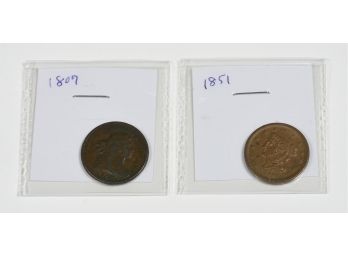 1807 & 1851 Half Cents