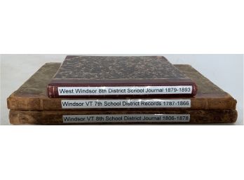 3 19th C. Windsor & West Windsor, VT School Journals