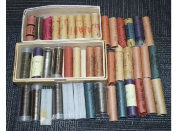 43 Assorted Rolls Of Coins