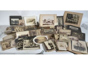 Large Lot Of Antique Photography Including Local NH & VT Scenes, Approx 150 Pieces