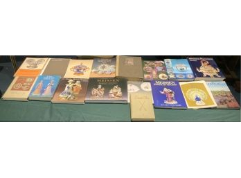 Seventeen Porcelain Related Reference Books, Meissen, Royal Worcester, Limoges, Coalport Etc.