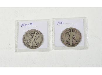 1921 & 1921-D W.L. Half Dollars