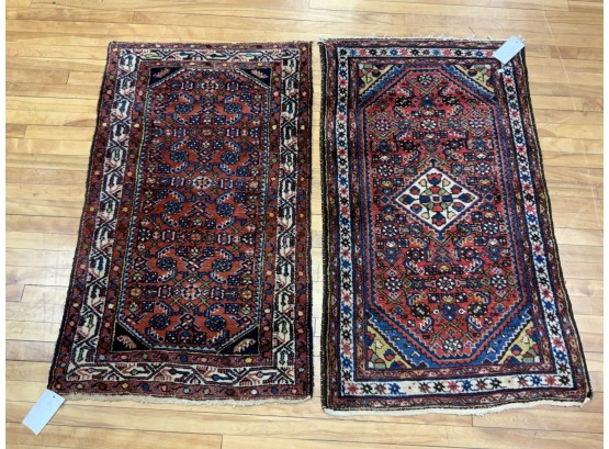 Two Multi Colored Oriental Scatter Rugs