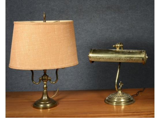 Two Brass Lamps
