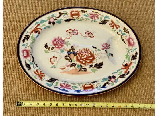 Antique English Well And Tree Platter